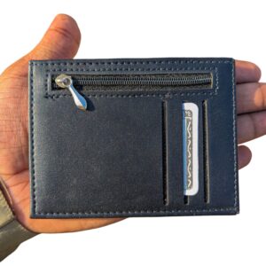 Pu leather card holder with zip